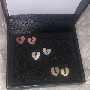 never worn broken heart earrings